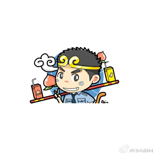 武警q版小头像系列插画