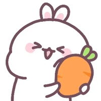 呆萌兔子头像卡通可爱呆萌兔子头像