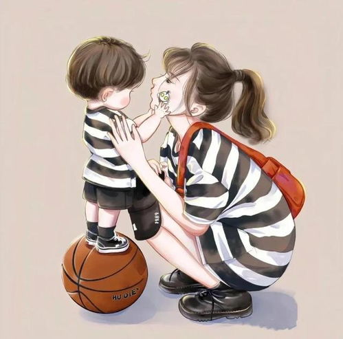 妈妈带娃卡通头像