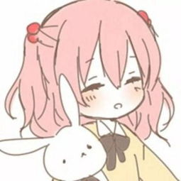 抱兔子的情侣头像