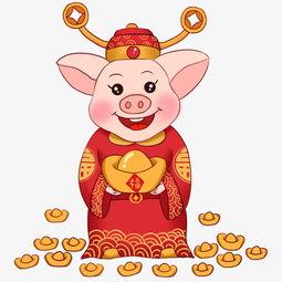 财神小猪猪给您送财神了之猪猪系列之一图片素材其他格式下载动漫人物大全