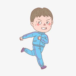 卡通手绘人物奔跑男孩图片素材其他格式下载动漫人物大全