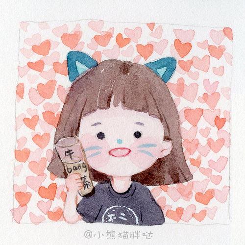 手绘卡通头像小头像水彩插画水彩人物