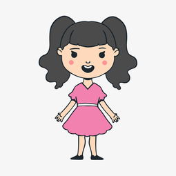 手绘q版可爱小女孩人物插画图片素材其他格式下载动漫人物大全