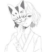 猫脸面具动漫女生头像微信头像图片大全