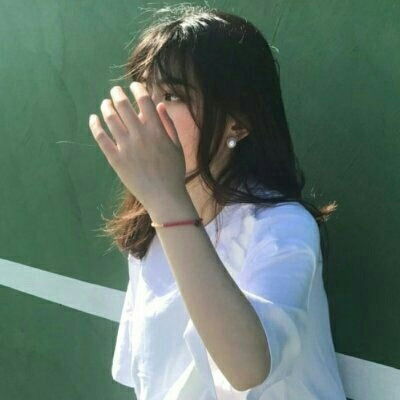 绿色的小清新女头qq头像青春校园小清新图片