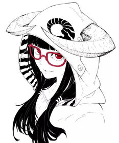 动漫眼镜女孩头像