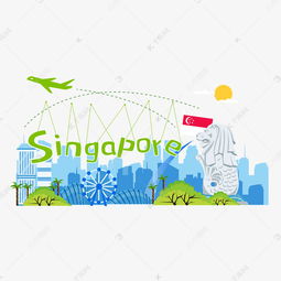 扁平卡通新加坡旅游素材图片免费下载千库网