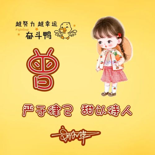 你该换个签名头像了,可爱的卡通动漫姓氏微信头像,超好看哦
