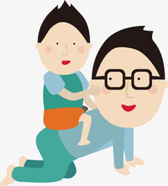 卡通爸爸和儿子素材图片免费下载高清装饰图案psd千库网图片编号5190883