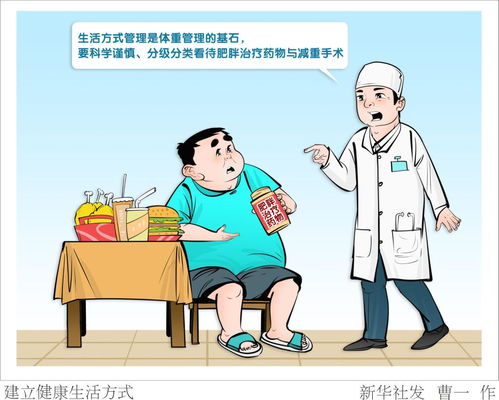 图表漫画建立健康生活方式