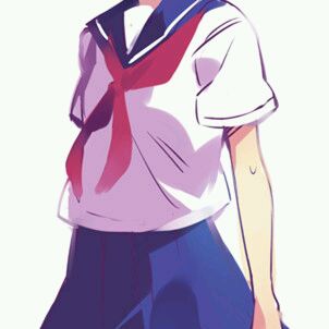 动漫少女头像半身水手服