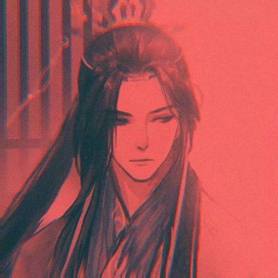 红色系动漫头像古风男孤独古风头像男妖孽图片
