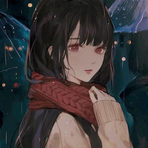 唯美动漫女生头像你是我用余光就能看清的人