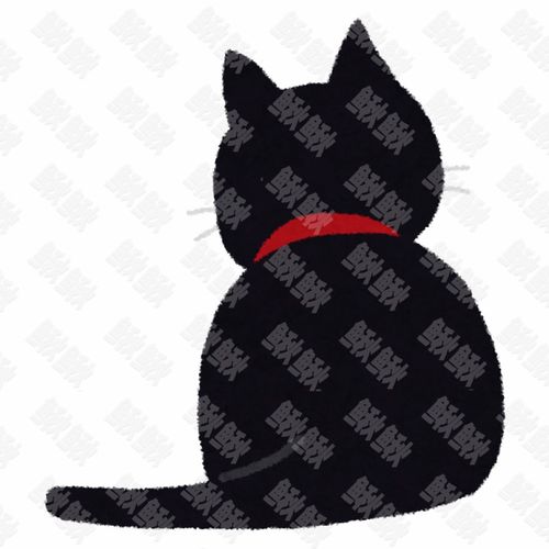黑猫背影的小猫猫咪手绘卡通插画手绘png儿童插画免扣素材1阿猫阿狗