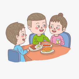 卡通手绘人物朋友聊天吃饭图片素材其他格式下载动漫人物大全