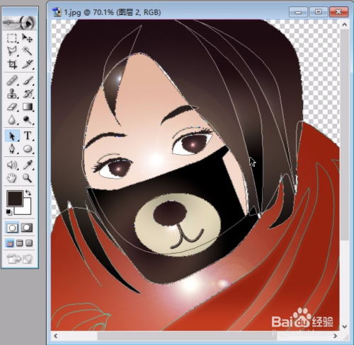 卡通蒙面女孩设计