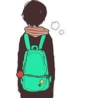 动漫头像情侣带书包
