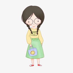 手绘矢量夏日穿搭可爱小女孩图片素材其他格式下载动漫人物大全