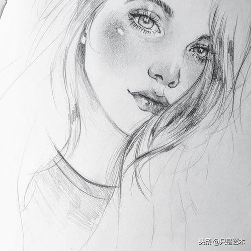 好舒服的素描头像,看完忍不住想画画