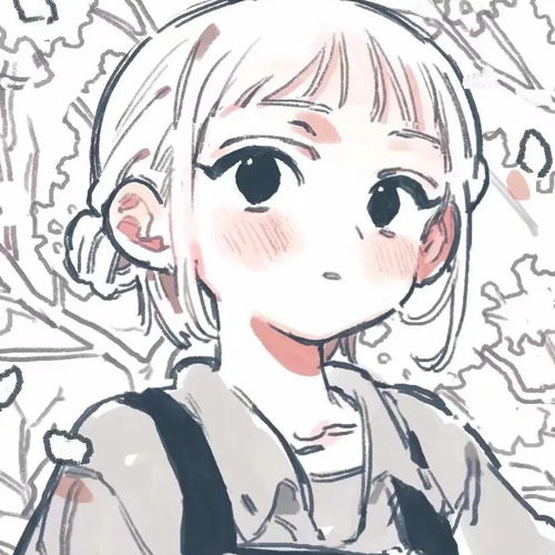 手绘风格,超可爱女生动漫头像