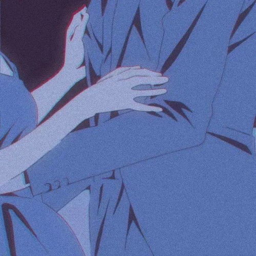 绝美蓝色系紫色系动漫情侣头像吖