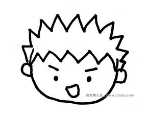 11个小男孩卡通头像画法