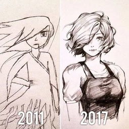 见证奇迹6年前与6年后,他的手绘动漫大对比