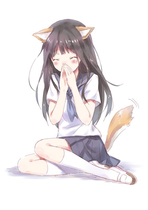 有没有这张长着狐狸耳朵的动漫少女高清图片叫什么