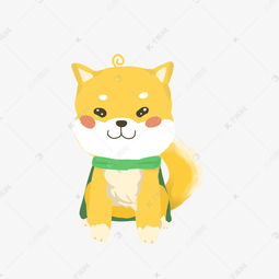 可爱柴犬卡通插画素材图片免费下载千库网
