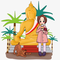 漂亮的女记者和小狗插画图片素材其他格式下载动漫人物大全
