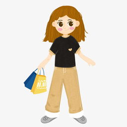 创意插画双十一女孩素材图片素材其他格式下载动漫人物大全