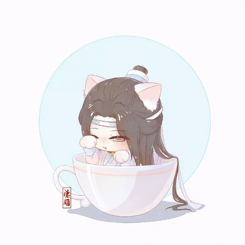 漫画忘羡化身茶杯犬,蓝湛成为无情洗碗叽,q版忘羡动漫壁纸