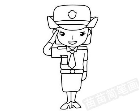 警察叔叔简笔画图片大全教程