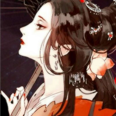 唐崎夜雨手绘古风女生头像