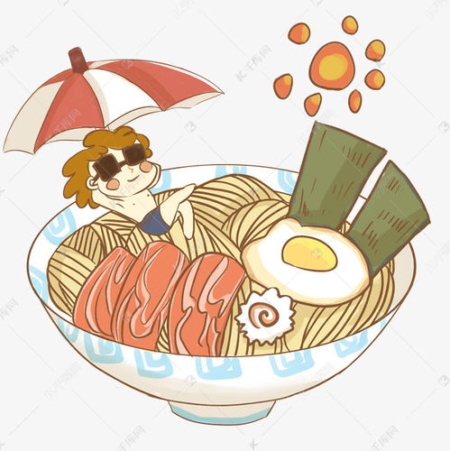 卡通拟人食物卡通男孩卡通女孩面条素材图片免费下载千库网