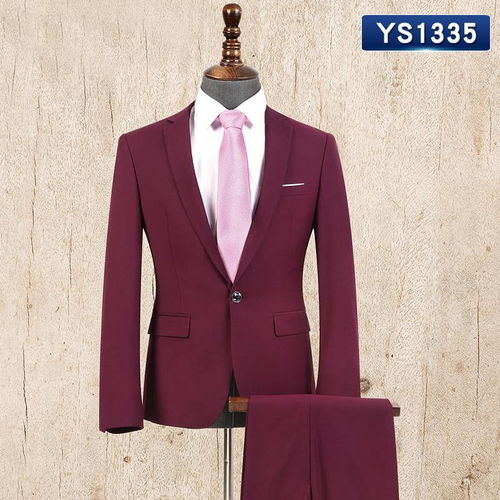 汤河之家2019新品一粒扣男士西服套装工作服制服西装男式黑色休闲修身新款