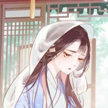 可爱卡通小仙女头像,清新头戴纱巾的女孩