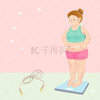 减肥动漫背景图片减肥动漫背景素材图片千库网