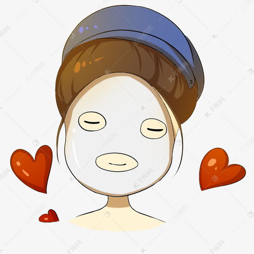 美容卡通手绘面膜素材图片免费下载千库网