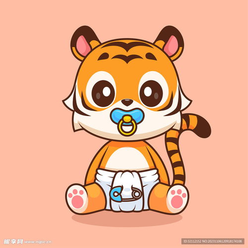 矢量卡通老虎设计图