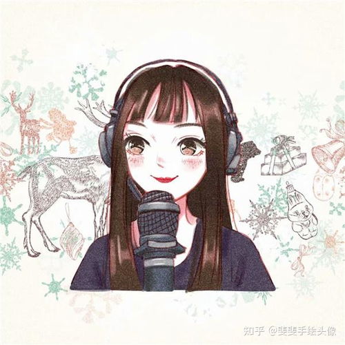 手绘人物手绘头像女生情侣手绘头像卡通呆萌一对手绘头像女可爱