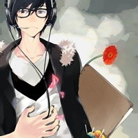 求一些二次元男生戴耳机的插画,像这张