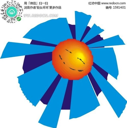 卡通抽象太阳eps素材免费下载红动网