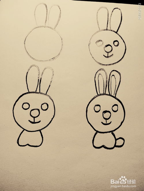 画卡通兔有几种画法