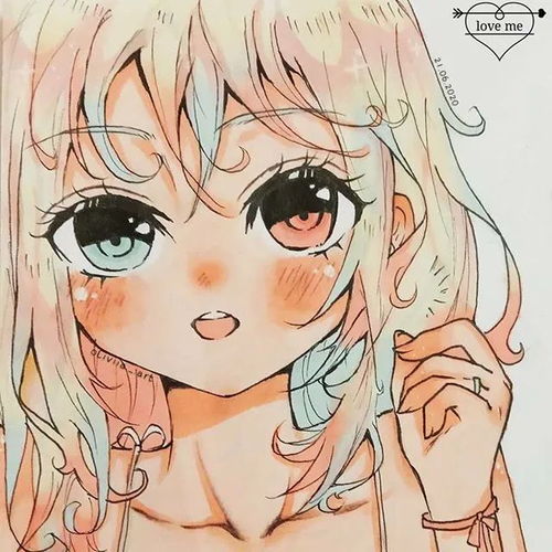 马克笔q版卡通动漫少女新手入门临摹素材