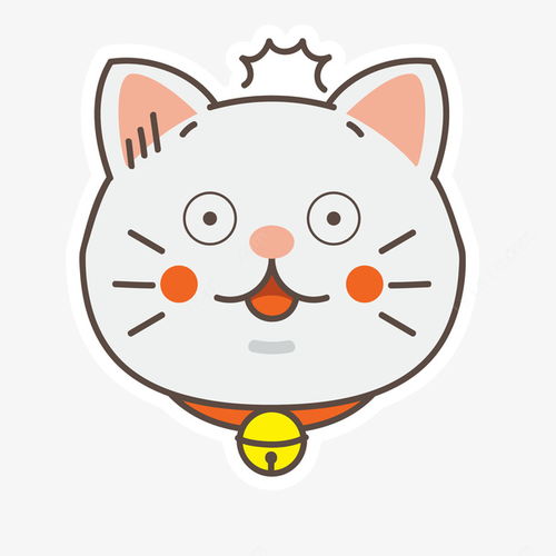 黑白色卡通惊讶猫咪免抠png素材新图网ixintu.com小猫png免抠素材