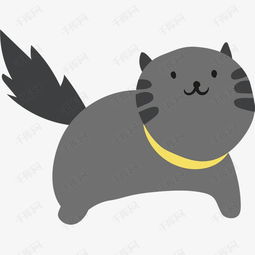 卡通灰猫矢量图素材图片免费下载高清psd千库网图片编号8482087