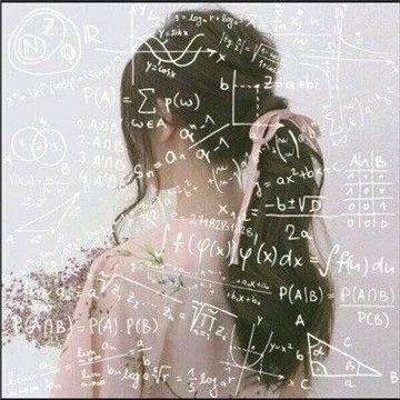 带数学公式背影女生头像
