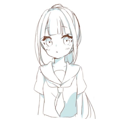 怎样画二次元少女头发简单动漫女生长发怎么画